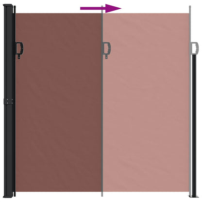 Retractable Side Awning Brown 200x500 cm