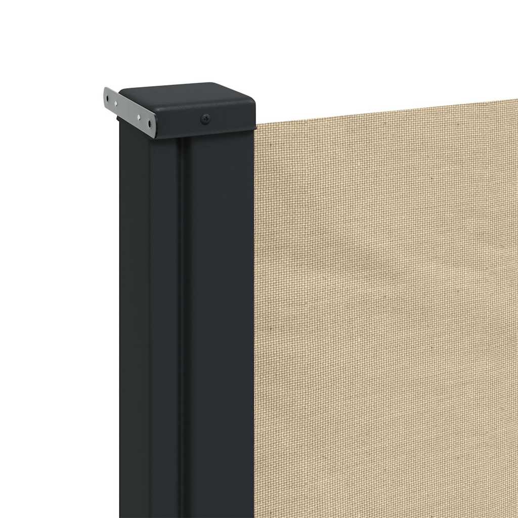 Retractable Side Awning Beige 200x500 cm