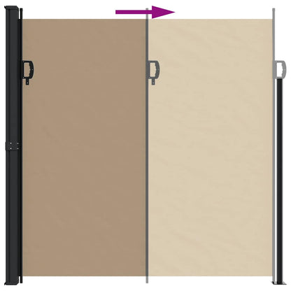 Retractable Side Awning Taupe 200x500 cm