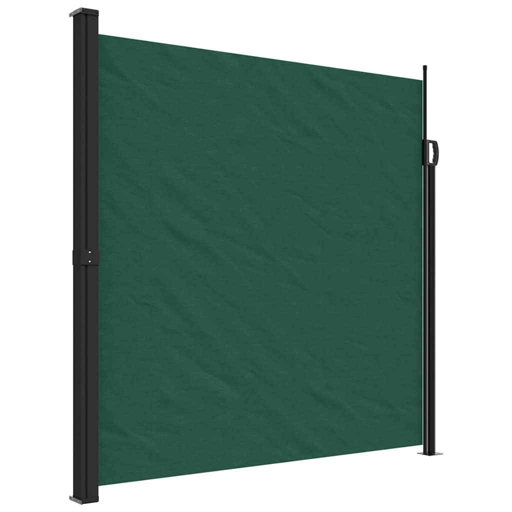 Retractable Side Awning Dark Green 200x500 cm