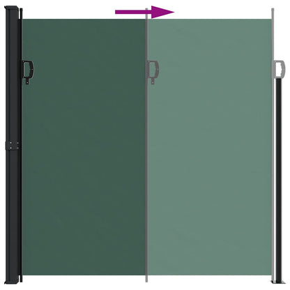 Retractable Side Awning Dark Green 200x500 cm