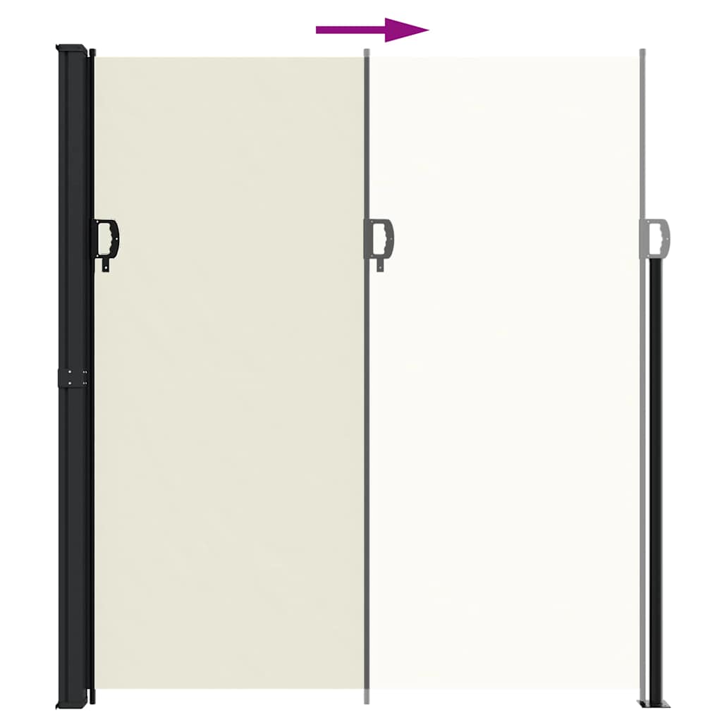 Retractable Side Awning Cream 220x500 cm
