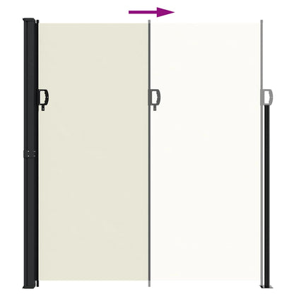 Retractable Side Awning Cream 220x500 cm