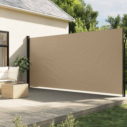 Retractable Side Awning Beige 220x500 cm
