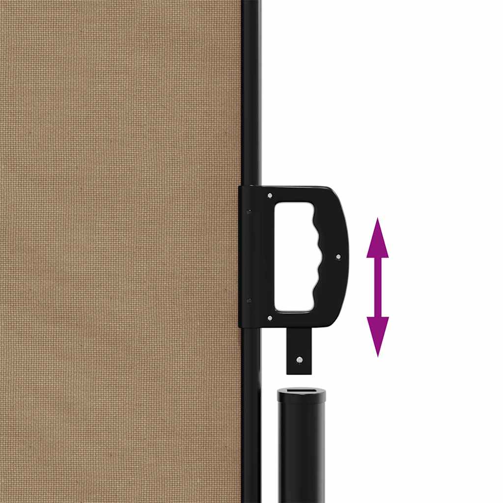 Retractable Side Awning Taupe 220x500 cm