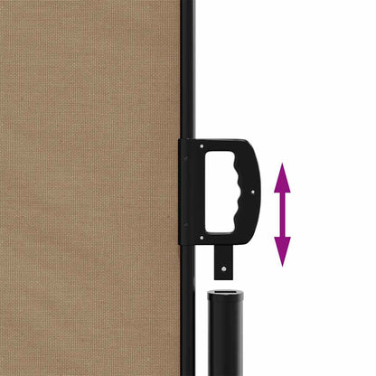 Retractable Side Awning Taupe 220x500 cm