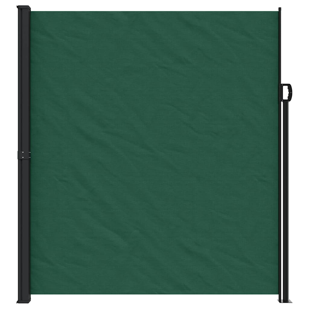 Retractable Side Awning Dark Green 220x500 cm
