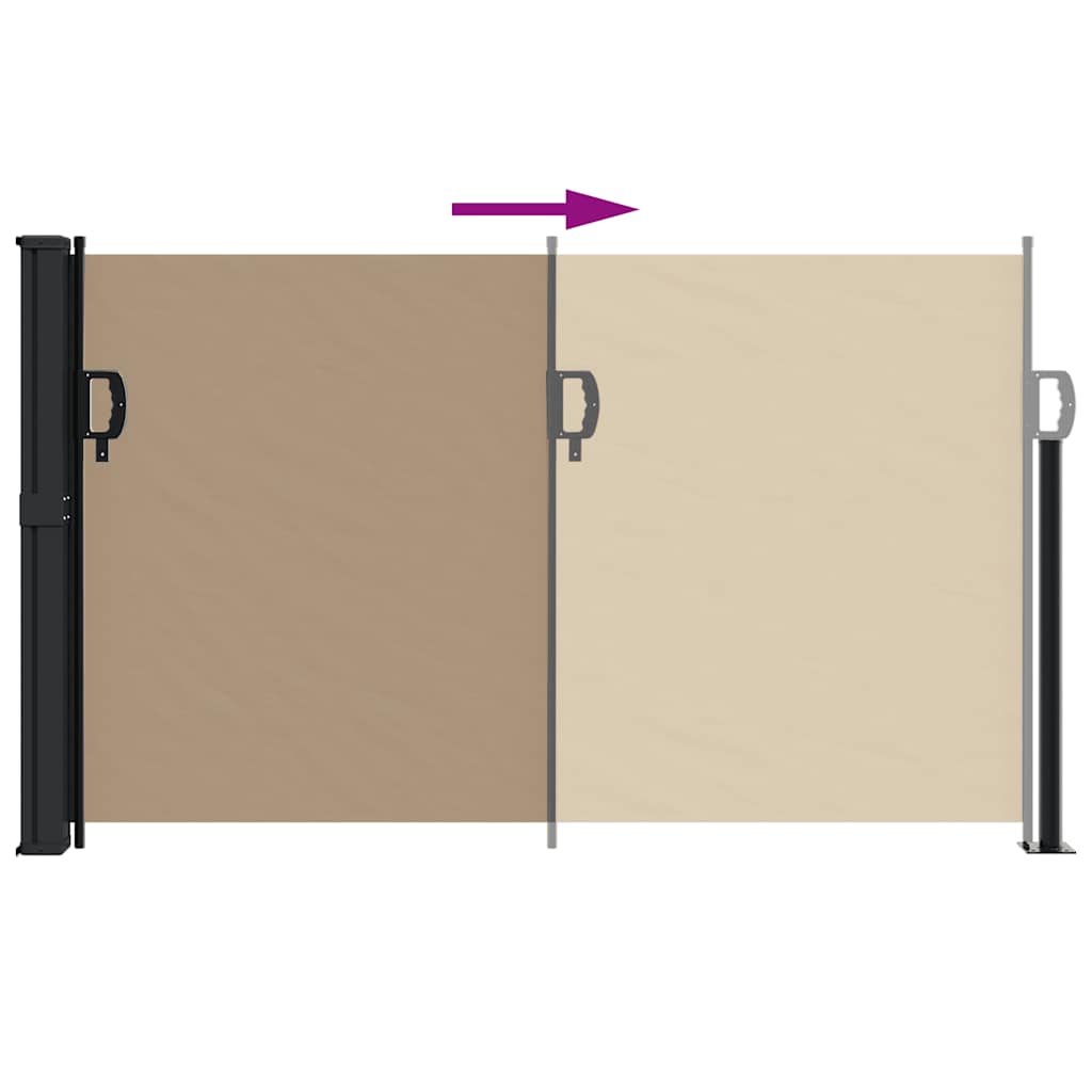 Retractable Side Awning Taupe 120x600 cm