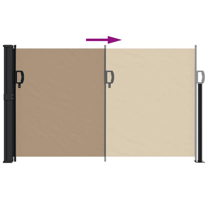 Retractable Side Awning Taupe 120x600 cm