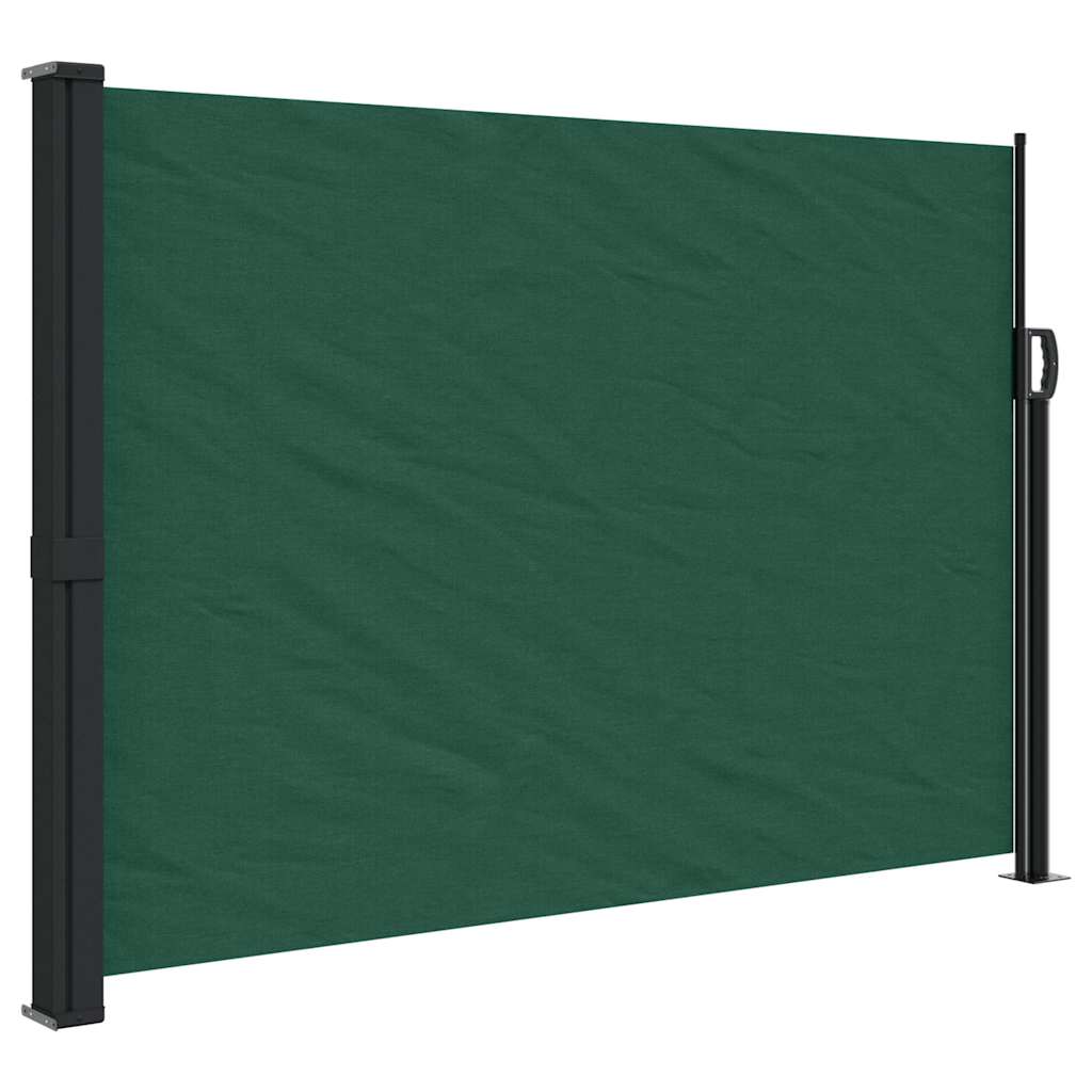 Retractable Side Awning Dark Green 140x600 cm