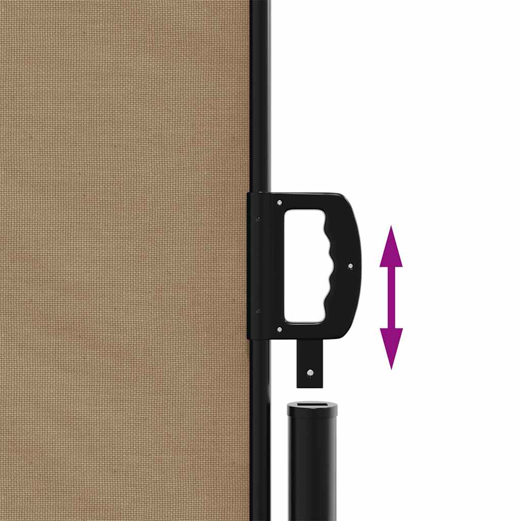 Retractable Side Awning Taupe 180x600 cm