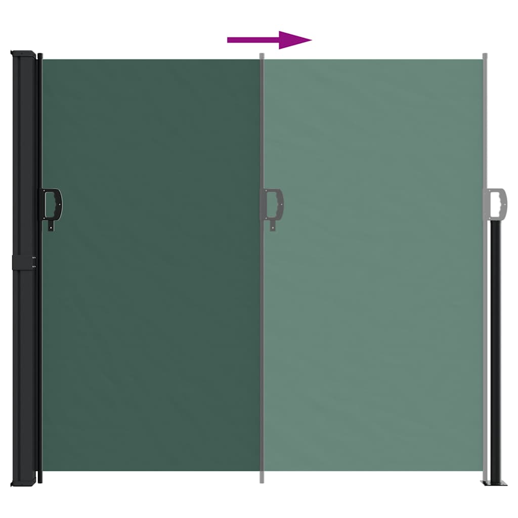 Retractable Side Awning Dark Green 180x600 cm