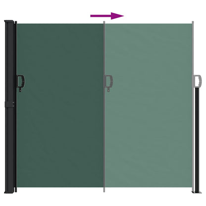 Retractable Side Awning Dark Green 180x600 cm
