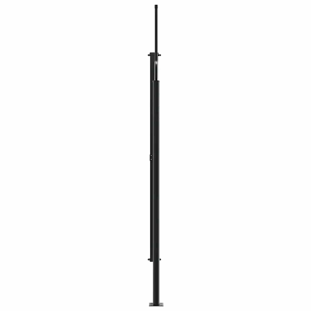 Retractable Side Awning Black 200x600 cm