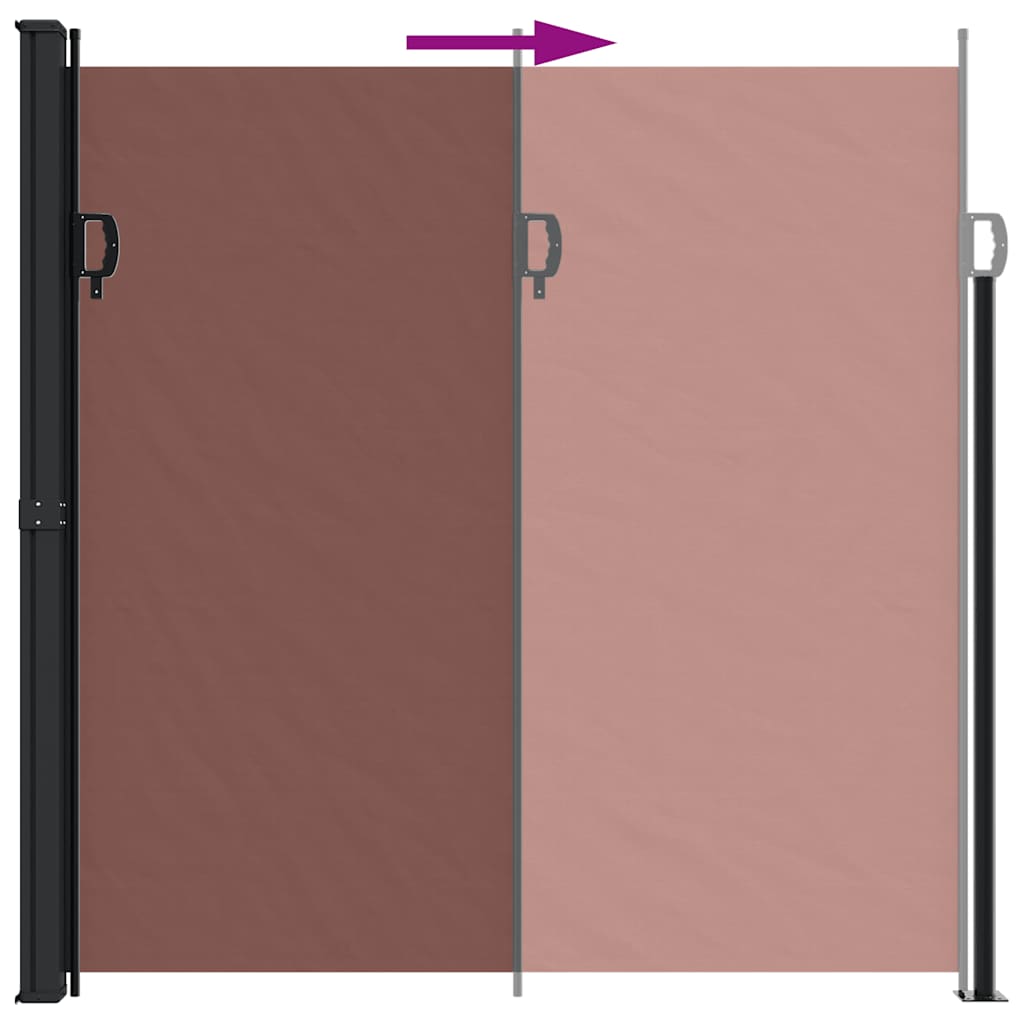 Retractable Side Awning Brown 200x600 cm