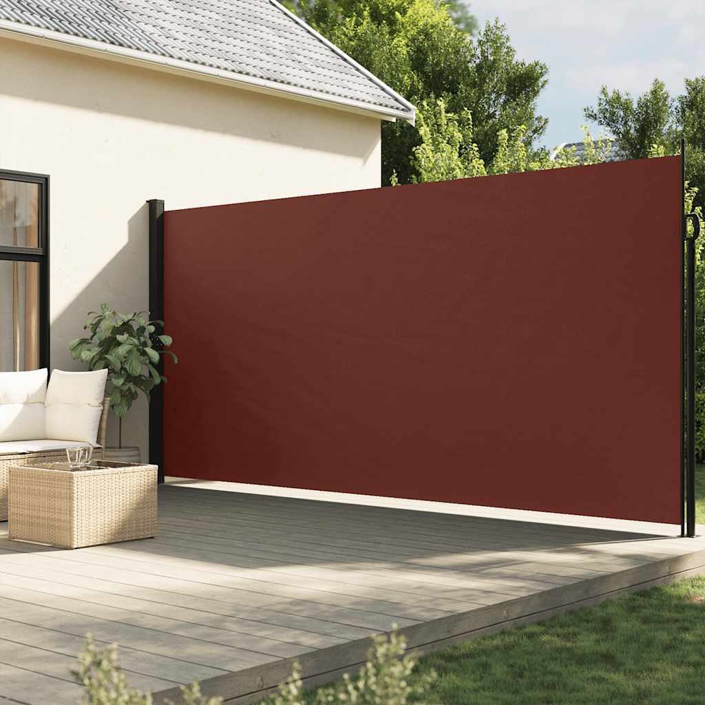 Retractable Side Awning Brown 200x600 cm