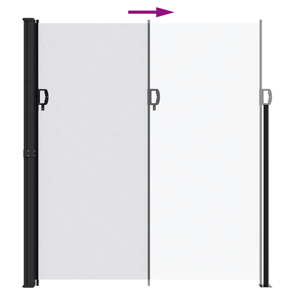 Retractable Side Awning White 220x600 cm