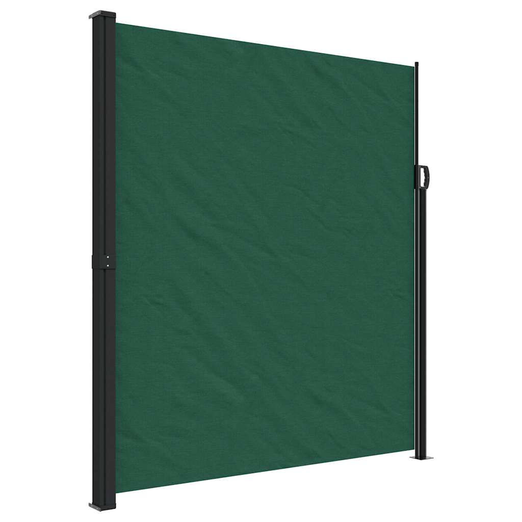 Retractable Side Awning Dark Green 220x600 cm
