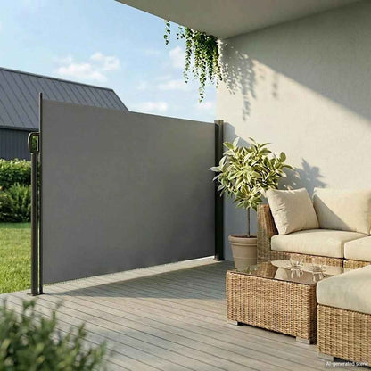 Retractable Side Awning Anthracite 220x600 cm