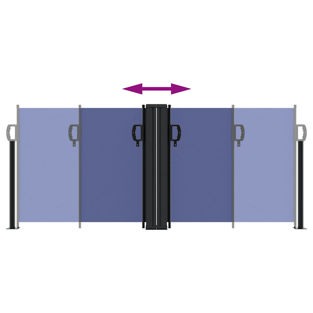 Retractable Side Awning Blue 100x600 cm
