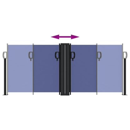 Retractable Side Awning Blue 100x600 cm