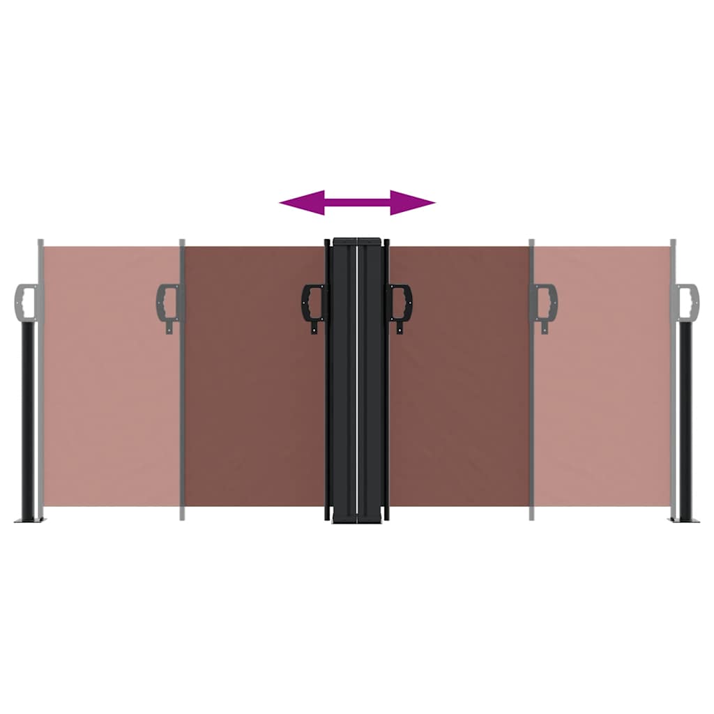 Retractable Side Awning Brown 100x600 cm