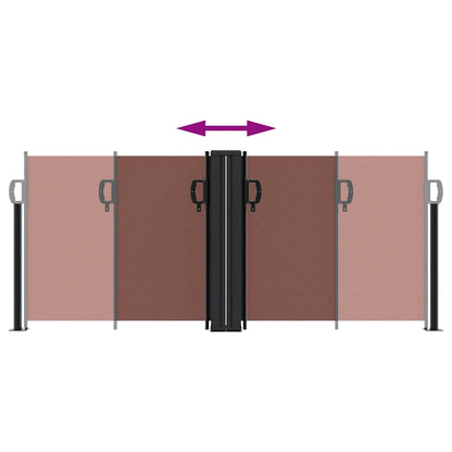 Retractable Side Awning Brown 100x600 cm