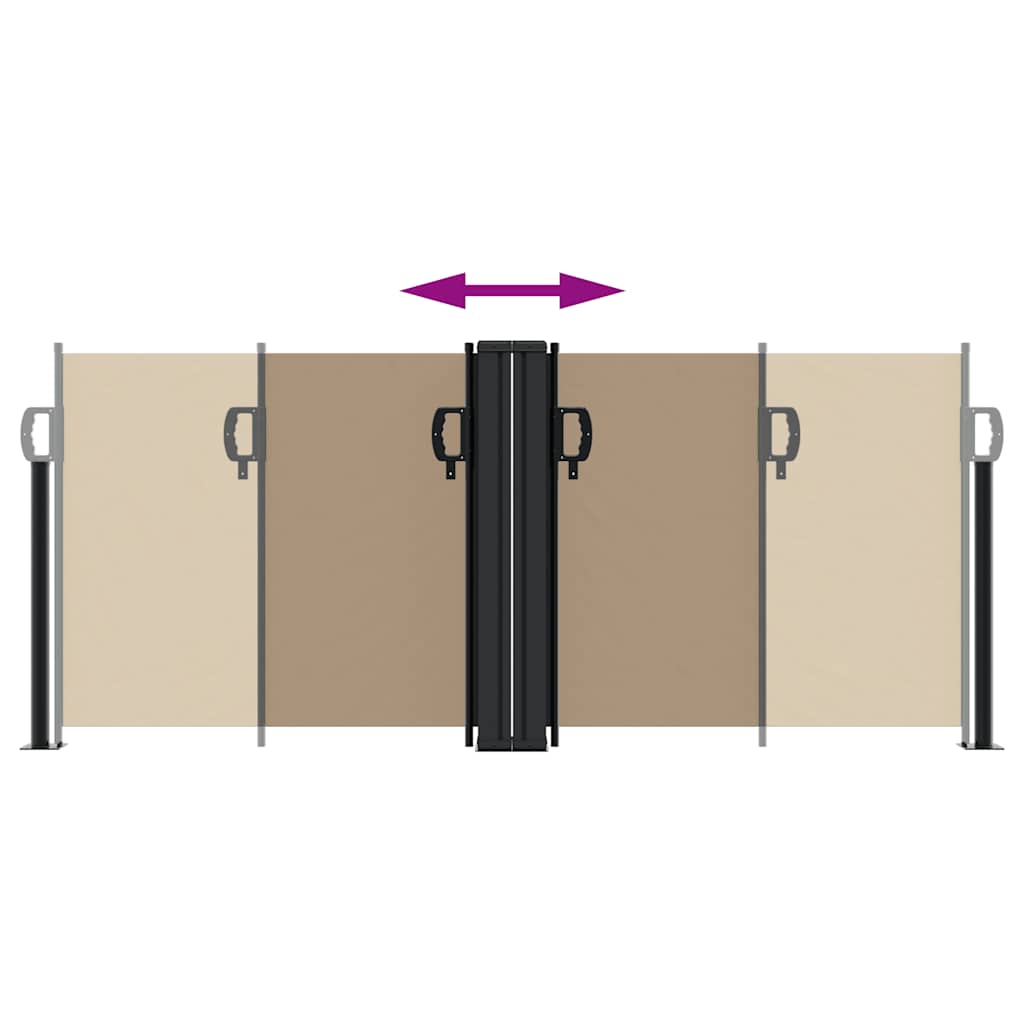 Retractable Side Awning Taupe 100x600 cm