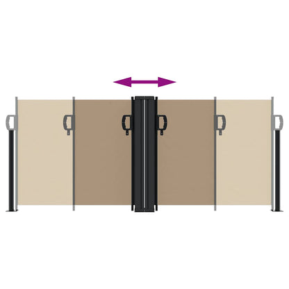 Retractable Side Awning Taupe 100x600 cm