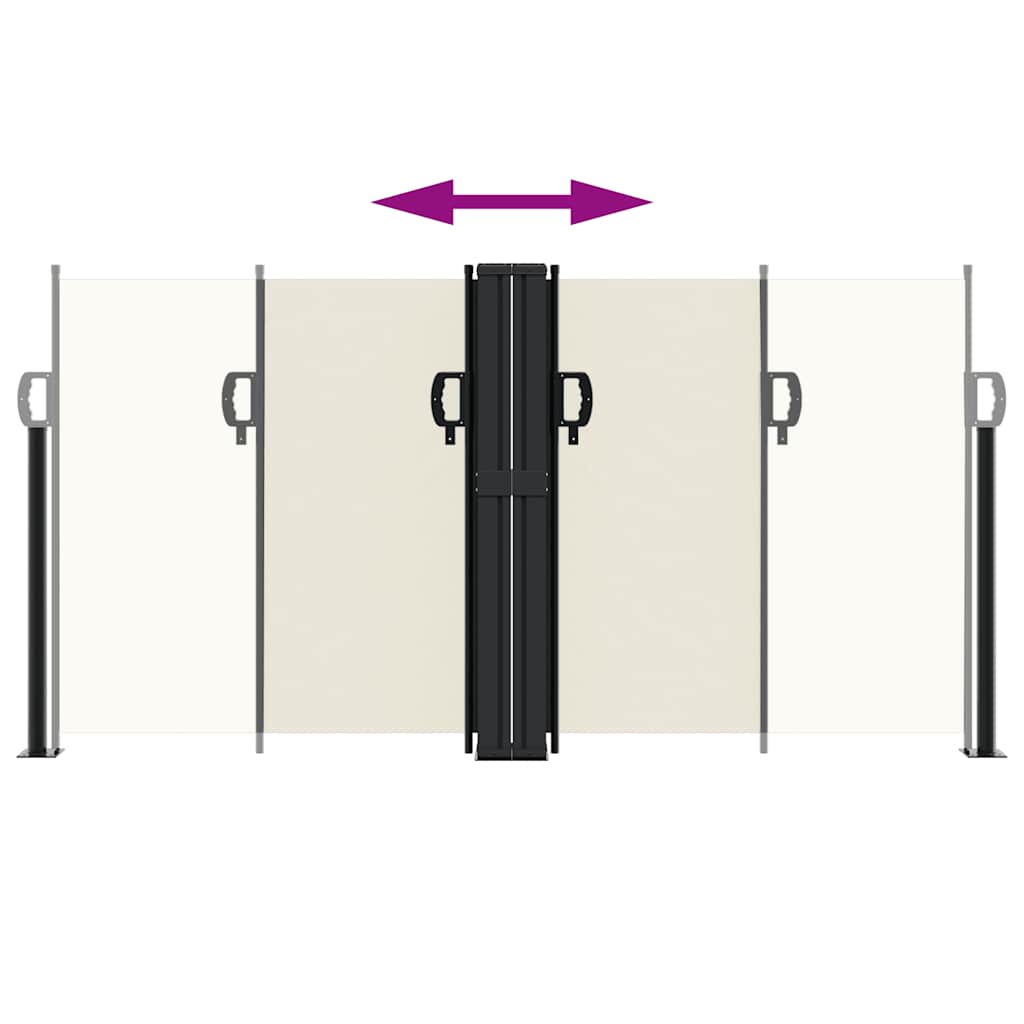 Retractable Side Awning Cream 120x600 cm