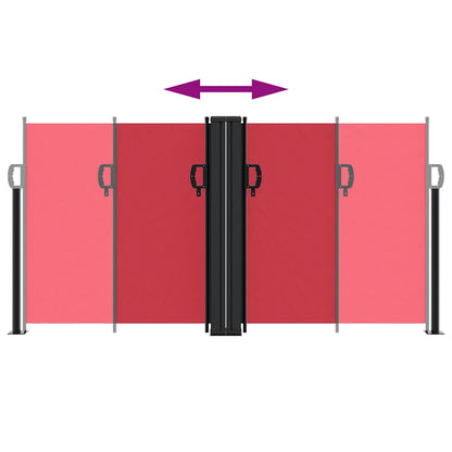 Retractable Side Awning Red 120x600 cm