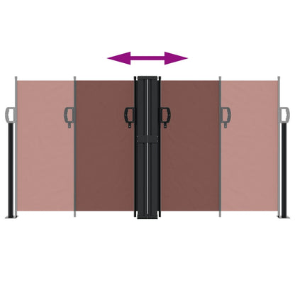 Retractable Side Awning Brown 120x600 cm