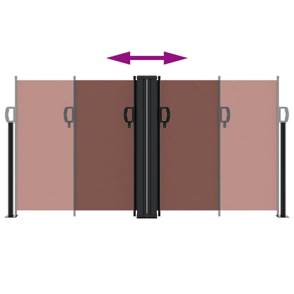 Retractable Side Awning Brown 120x600 cm