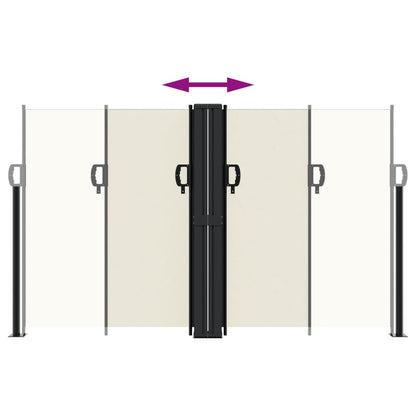 Retractable Side Awning Cream 140x600 cm