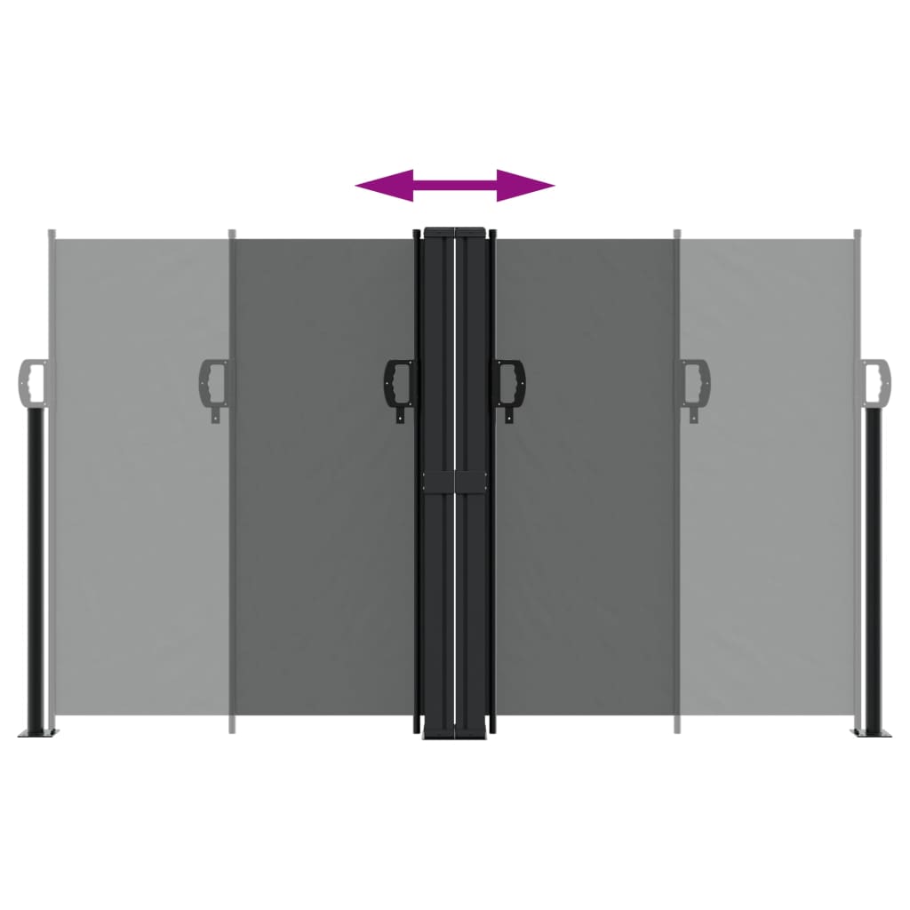 Retractable Side Awning Anthracite 140x600 cm