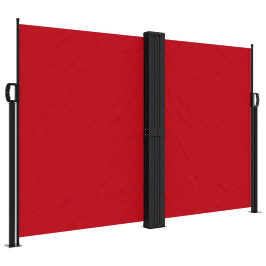 Retractable Side Awning Red 160x600 cm