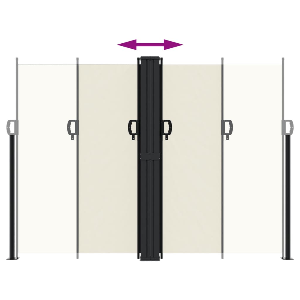 Retractable Side Awning Cream 180x600 cm