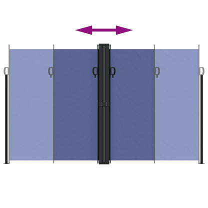Retractable Side Awning Blue 200x600 cm