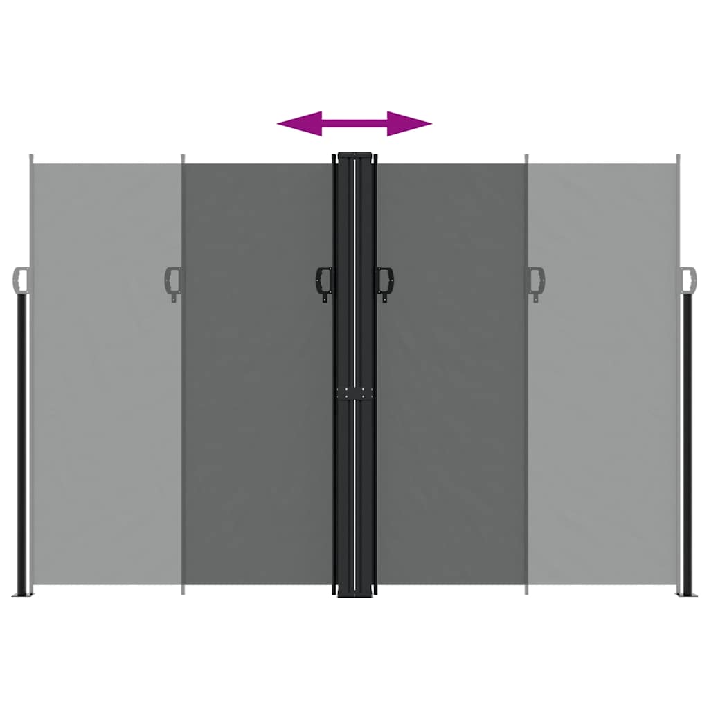 Retractable Side Awning Anthracite 220x600 cm