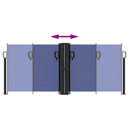 Retractable Side Awning Blue 100x1000 cm