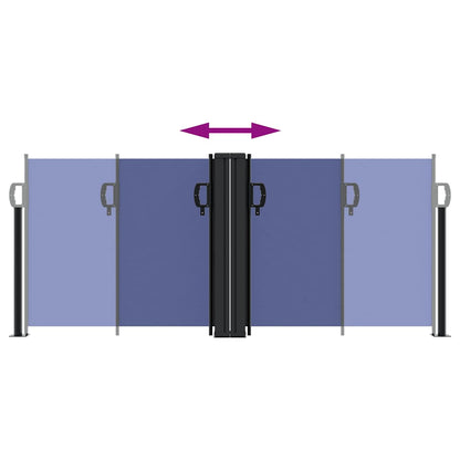 Retractable Side Awning Blue 100x1000 cm