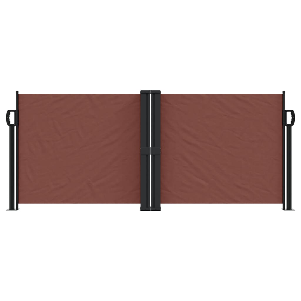 Retractable Side Awning Brown 100x1000 cm