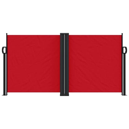 Retractable Side Awning Red 120x1000 cm