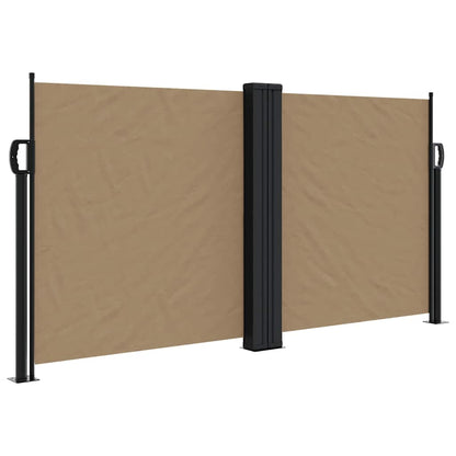 Retractable Side Awning Taupe 120x1000 cm