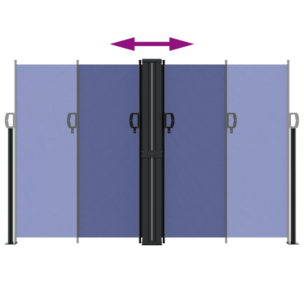 Retractable Side Awning Blue 160x1000 cm