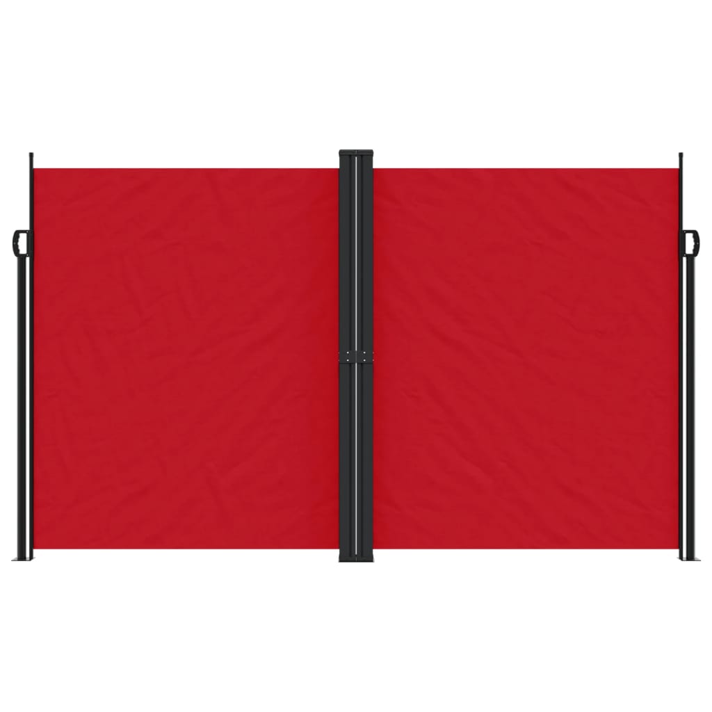 Retractable Side Awning Red 200x1000 cm