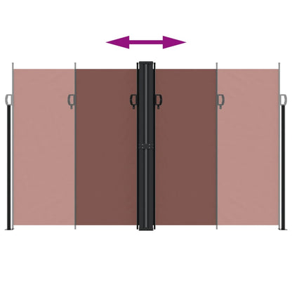 Retractable Side Awning Brown 200x1000 cm