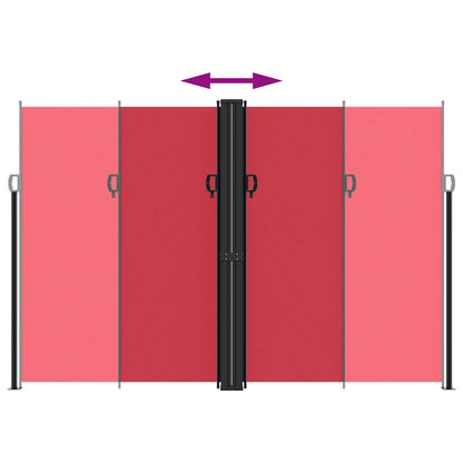 Retractable Side Awning Red 220x1000 cm