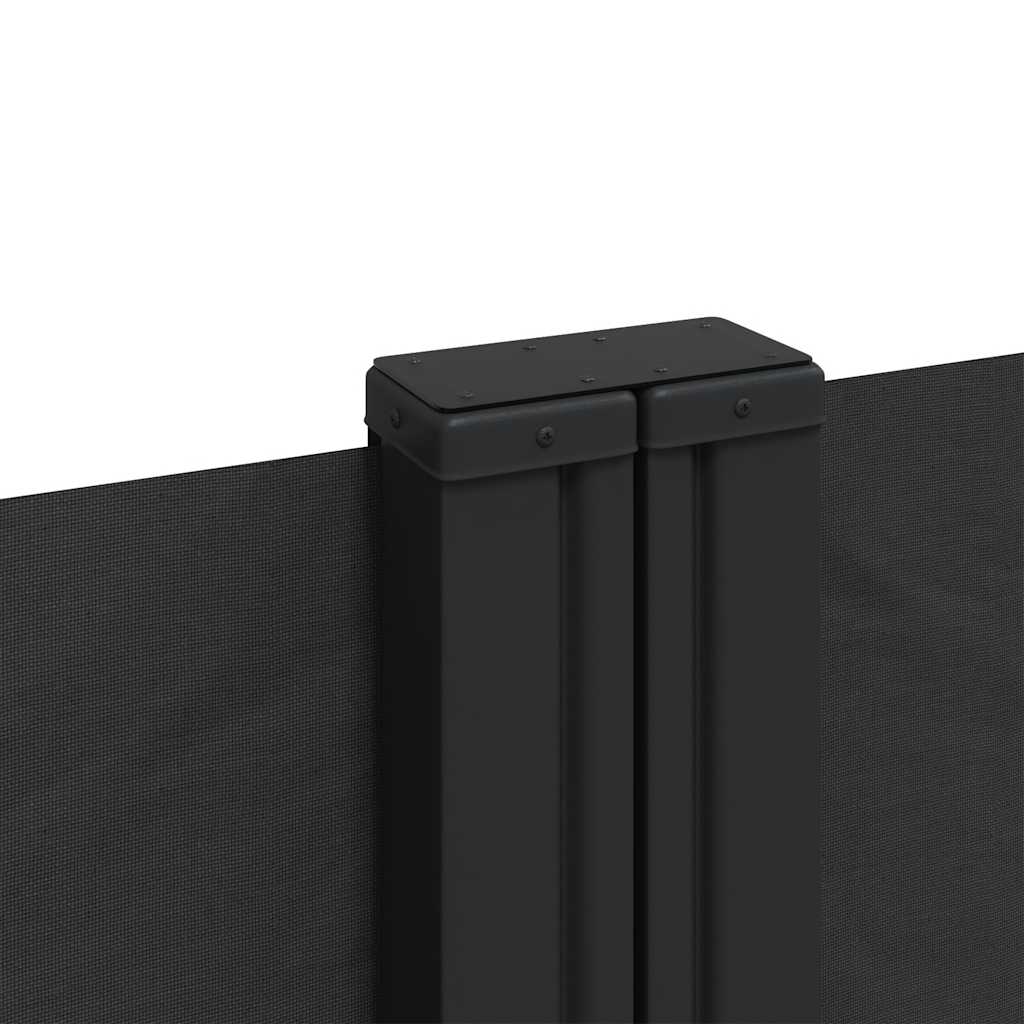 Retractable Side Awning Black 120x1200 cm