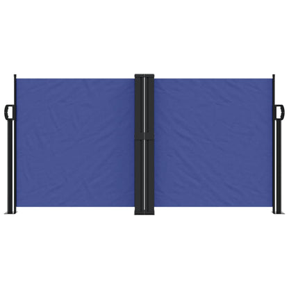 Retractable Side Awning Blue 120x1200 cm